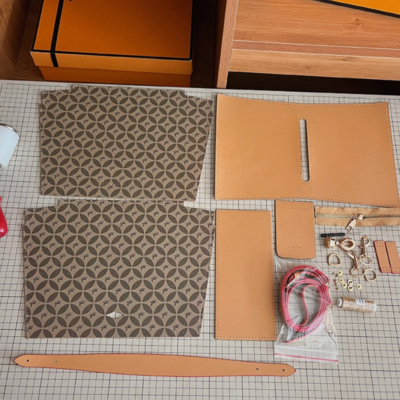 DIY PU Leather Handbag Kit | Beginner-Friendly Tote & Crossbody Purse Craft Set with Video Tutorial