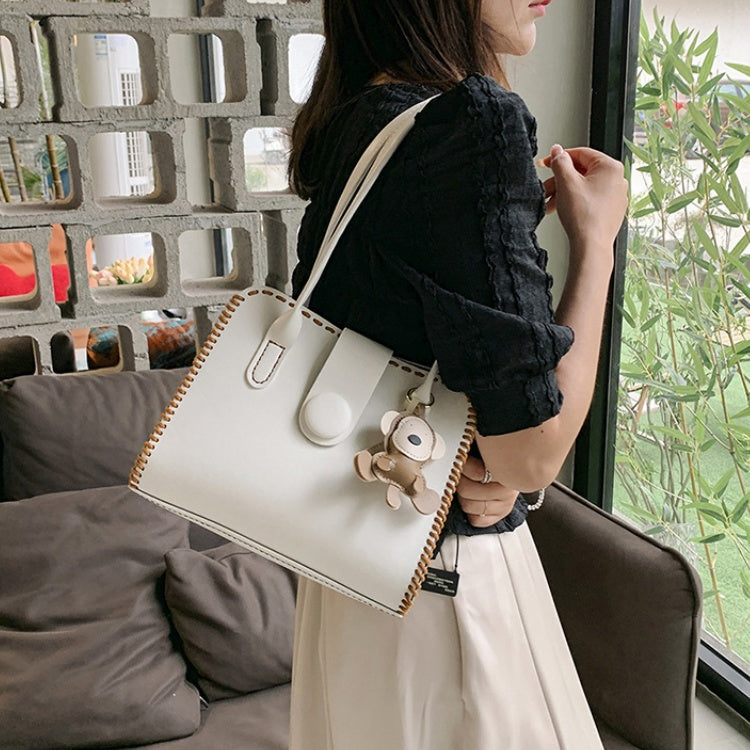 DIY PU Leather Handbag Kit for Beginners – Pre-Cut Sewing Craft Set with Video Tutorial, Elegant Crossbody Shoulder & Handheld Bag DIY Kit