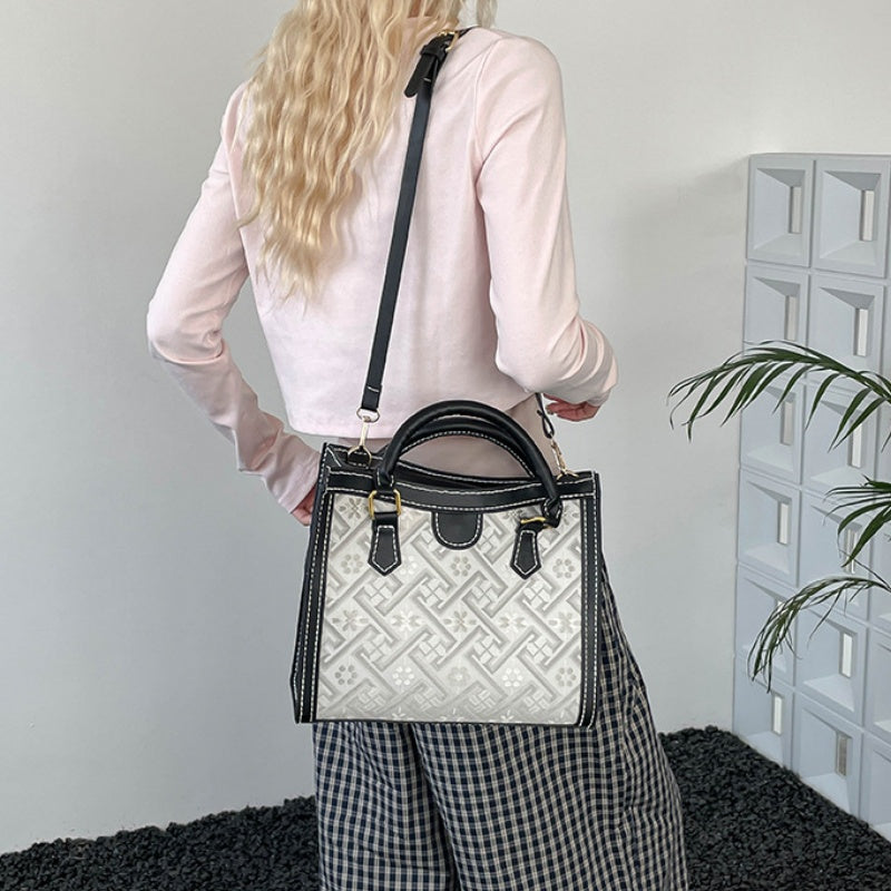 DIY PU Leather Handbag Kit with Shoulder Strap | Beginner Friendly Handmade Tote Bag Craft Set with Video Tutorial