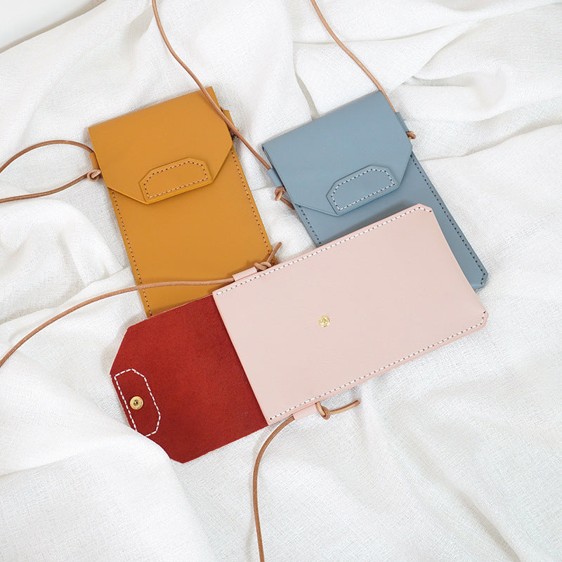 DIY Genuine Leather Phone Bag Kit – Handmade Crossbody Phone Pouch Sewing Kit for Beginners with Video Tutorial