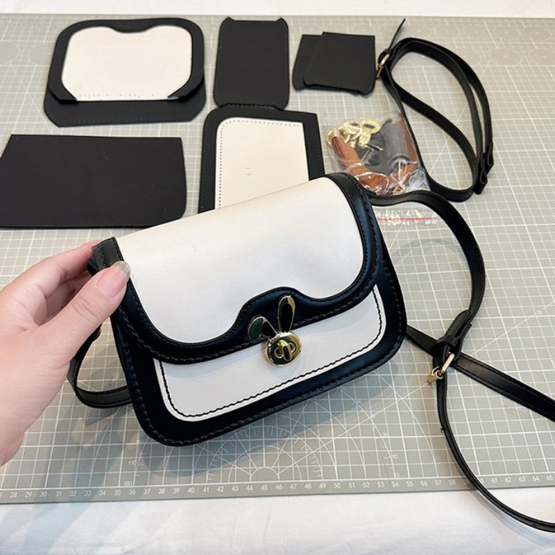 DIY PU Leather Handbag Kit – Beginner-Friendly Lightweight Handmade Tote Bag Craft Set with Video Tutorial (Crossbody / Shoulder / Hand Carry)