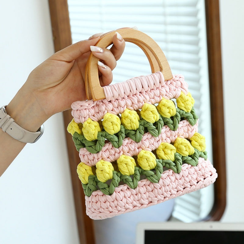 DIY Mini Tote Bag Sewing Kit – Handmade Fabric Handbag Craft Set for Beginners with Video Tutorial
