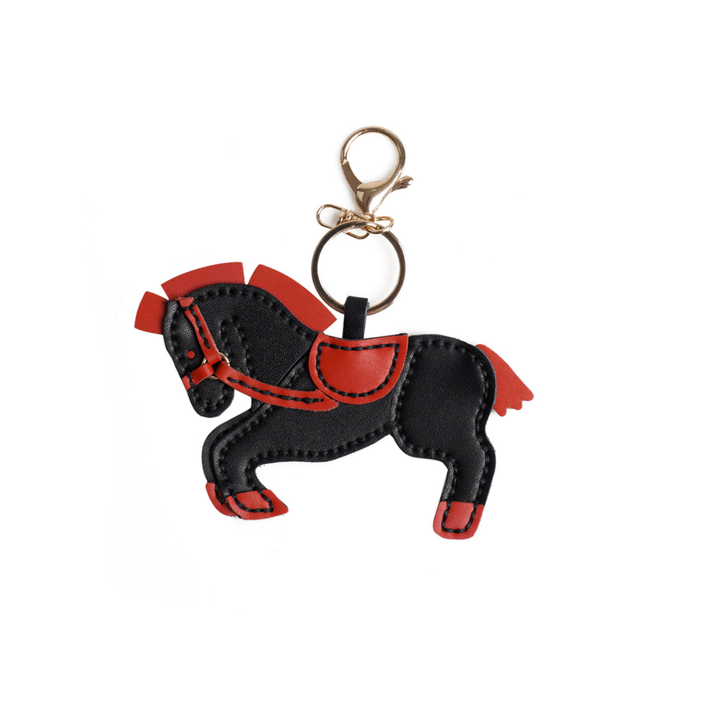 DIY Leather Horse Keychain Kit for Beginners – Handmade Cowhide Bag Charm & Keyring Craft Set with Video Tutorial