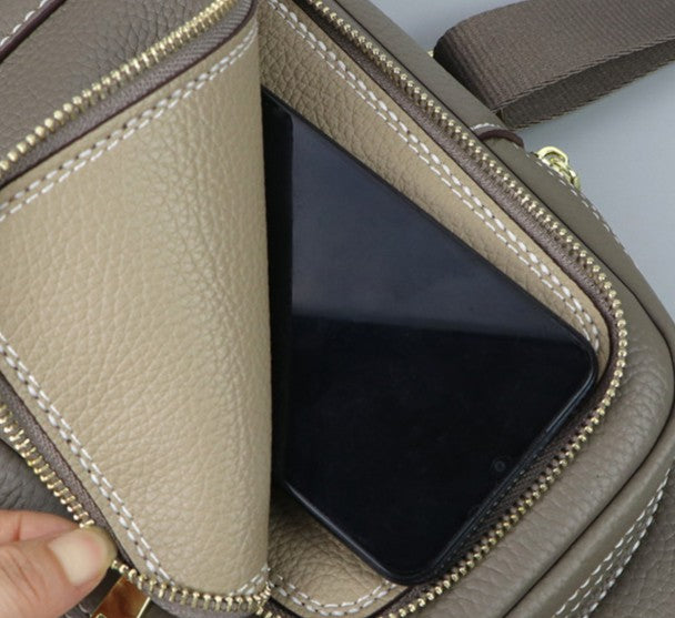DIY Men's Leather Sling Bag Kit – Full-Grain Leather Crossbody Bag Making Kit