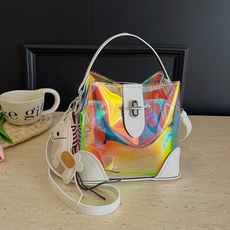 DIY Transparent Cherry Print PVC Handbag Kit | Cute Sweet Crossbody Purse Craft Set with Video Tutorial