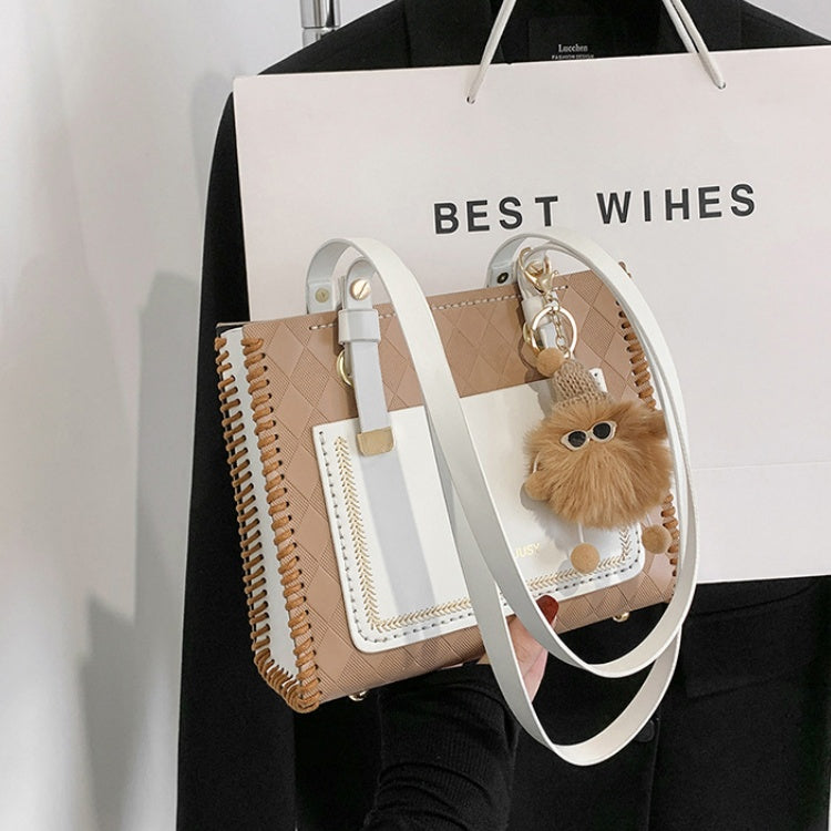 DIY PU Leather Handbag Kit for Beginners – Handmade Tote Bag Sewing Kit with Video Tutorial, Shoulder Purse Craft Gift