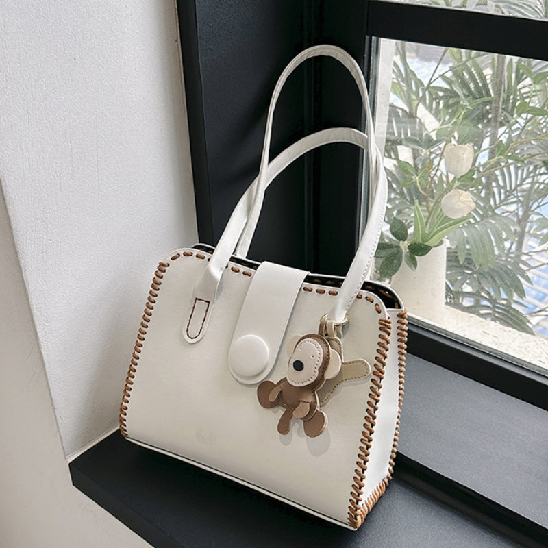 DIY Handcrafted PU Leather Handbag Kit – Beginner Sewing Set with Pre-Cut Materials & Video Tutorial | Crossbody / Shoulder / Top Handle Bag
