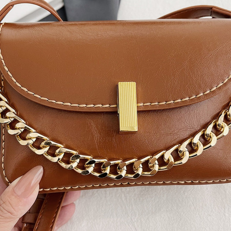DIY PU Leather Crossbody Bag Kit – Handmade Mini Shoulder Bag Craft Kit for Beginners with Video Tutorial (Top Handle Purse)