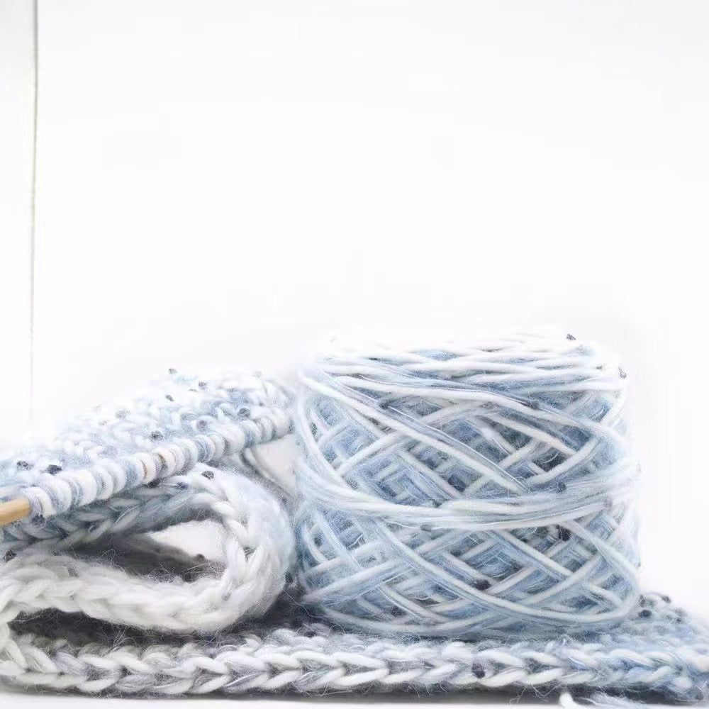 DIY Gradient Scarf Knitting Kit for Beginners – Easy Handmade Rainbow Scarf Set with Video Tutorial & Weaving Tool Included