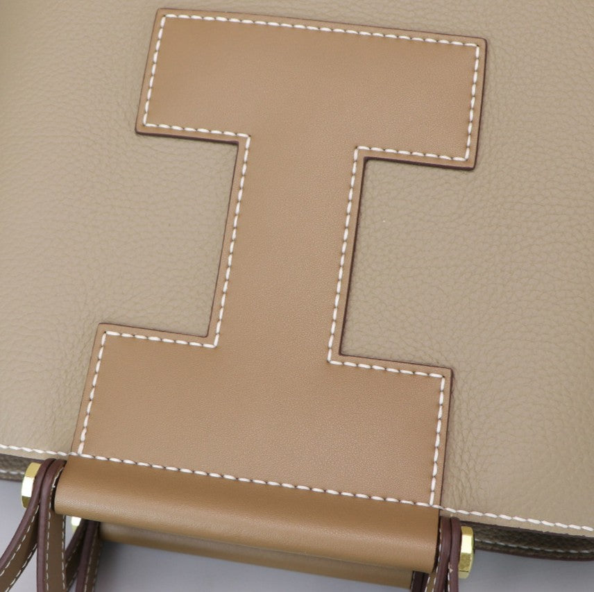 DIY Leather Shoulder Bag Kit – Beginner Large Top-Grain Cowhide Handbag