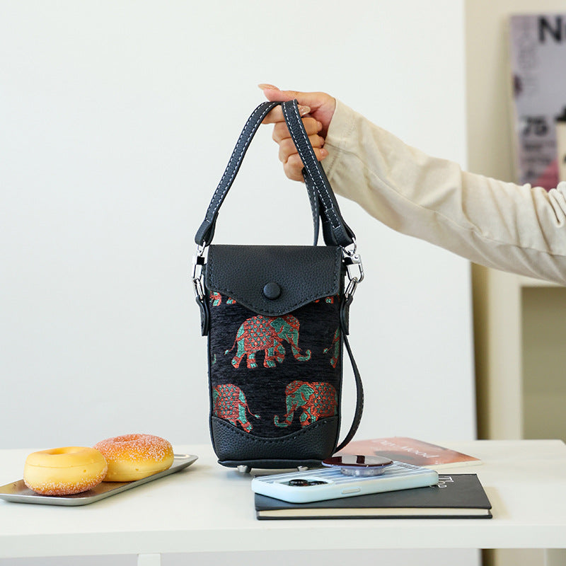 DIY Phone Crossbody Bag Kit – Beginner PU Leather Sewing Kit for Women