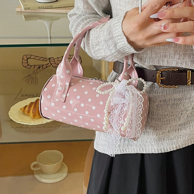 DIY Polka Dot PU Leather Handbag Kit | Beginner-Friendly Mini Tote & Crossbody Purse Craft Set with Video Tutorial