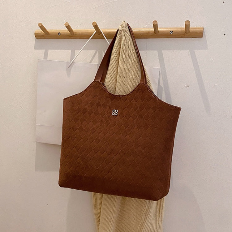 DIY Suede Tote Bag Sewing Kit for Beginners – Handmade Shoulder Handbag Craft Kit with Pre-Cut Leather & Video Tutorial