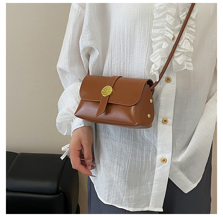 DIY PU Leather Crossbody Bag Kit for Beginners – Pre-Cut Purse Sewing Craft Kit with Video Tutorial, Handmade Shoulder Bag Gift for Women