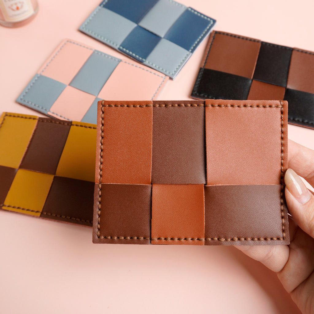 DIY Leather Card Holder Kit for Beginners | Handmade Cowhide Wallet Sewing Kit with Video Tutorial | DIY Gift Craft Set