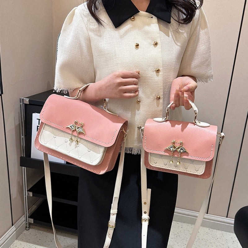 DIY Crossbody Bag Kit – Handmade PU Leather Shoulder Bag Craft Kit for Beginners with Video Tutorial (Top Handle & Adjustable Strap)