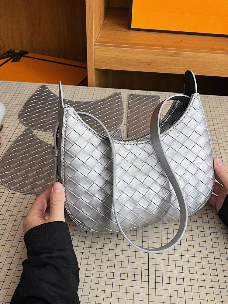 DIY PU Leather Handbag Kit for Beginners – Pre-Cut & Pre-Punched Handbag Sewing Kit with Video Tutorial, Elegant Crossbody Shoulder Bag Craft Set
