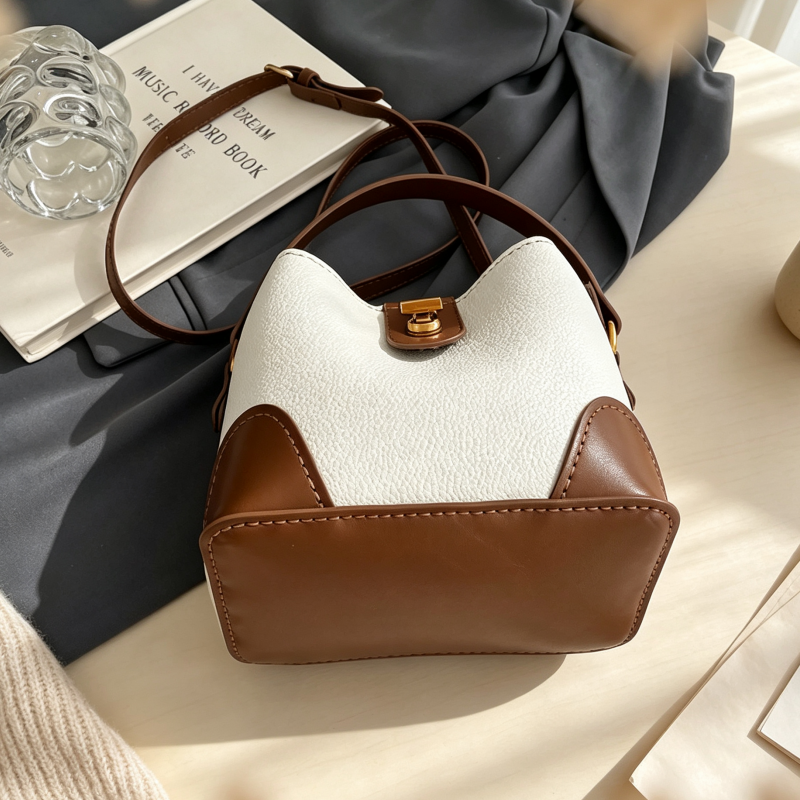 DIY PU Leather Bucket Bag Kit | Beginner-Friendly Handmade Crossbody Tote Bag Craft Set with Video Tutorial