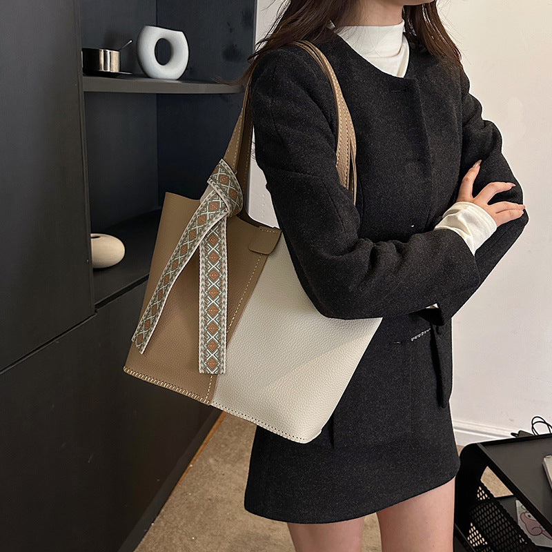DIY Handmade PU Leather Tote Bag Kit – Beginner-Friendly Craft Set with Pre-Cut Materials & Video Tutorial | Large Capacity Shoulder & Hand Carry Bag