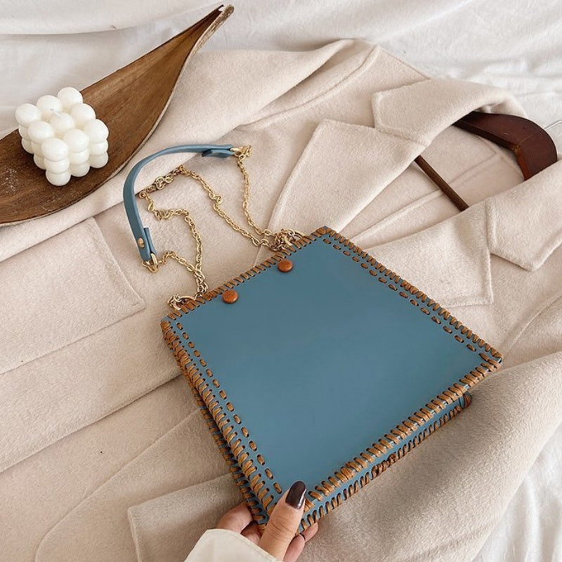 DIY PU Leather Shoulder Bag Kit – Handmade Crossbody Tote Bag Craft Kit for Beginners with Video Tutorial (Large Capacity)