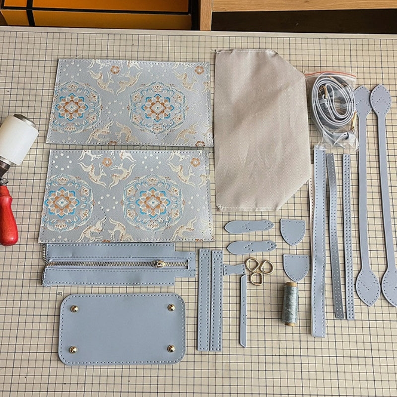DIY PU Tote Bag Kit – Handmade Shoulder Handbag Craft Set for Beginners with Video Tutorial