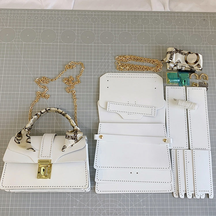 DIY PU Leather Handbag Kit for Beginners – Complete Sewing Craft Set with Video Tutorial, Adjustable Strap Crossbody Tote Bag Gift