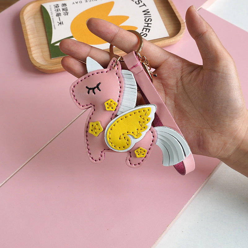 DIY Leather Unicorn Keychain Kit – Handmade Cute Unicorn Charm Craft Set with Video Tutorial
