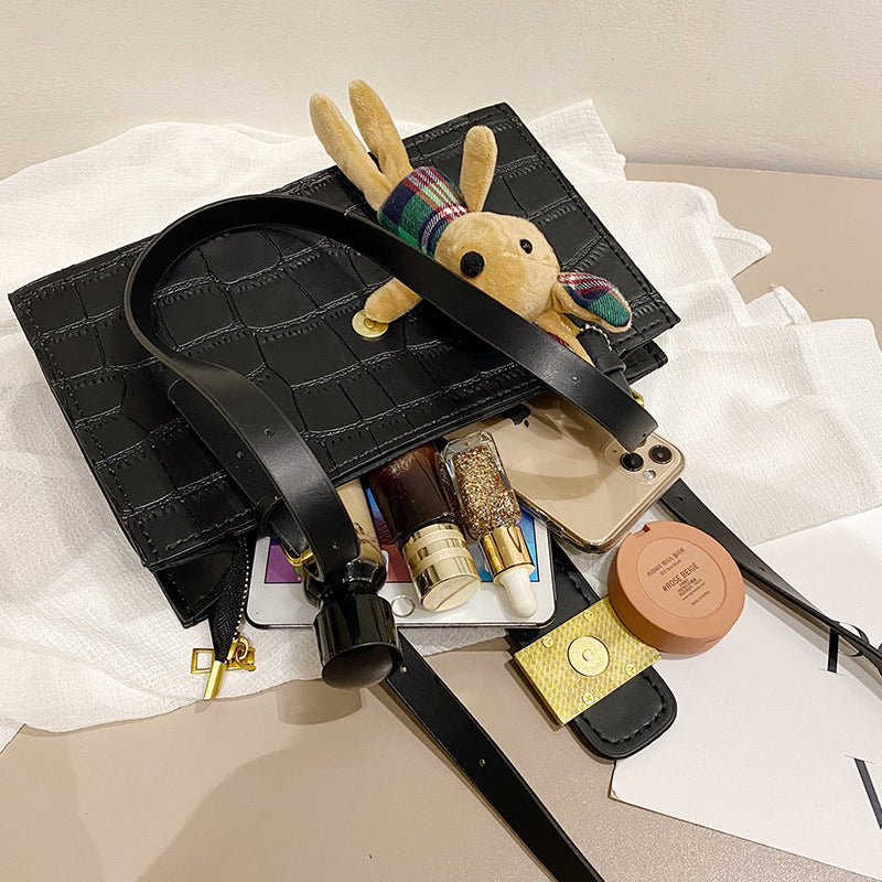 DIY PU Leather Handbag Sewing Kit for Beginners – Handmade Tote Bag Craft Kit with Pre-Cut Materials & Video Tutorial
