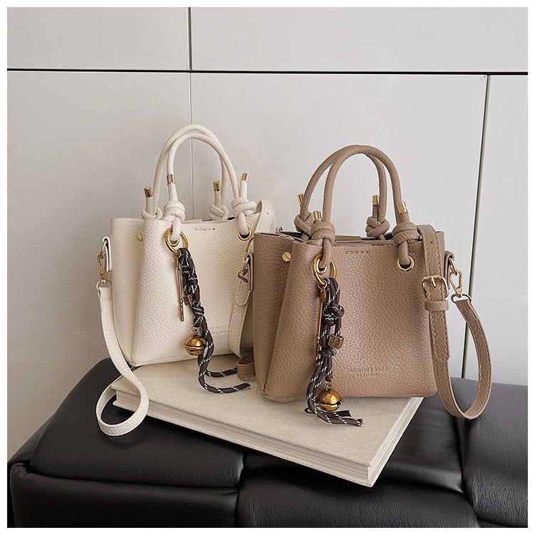 DIY PU Leather Handbag Kit for Beginners – Pre-Cut Sewing Craft Bag with Video Tutorial, Shoulder Crossbody Tote Purse Gift Kit