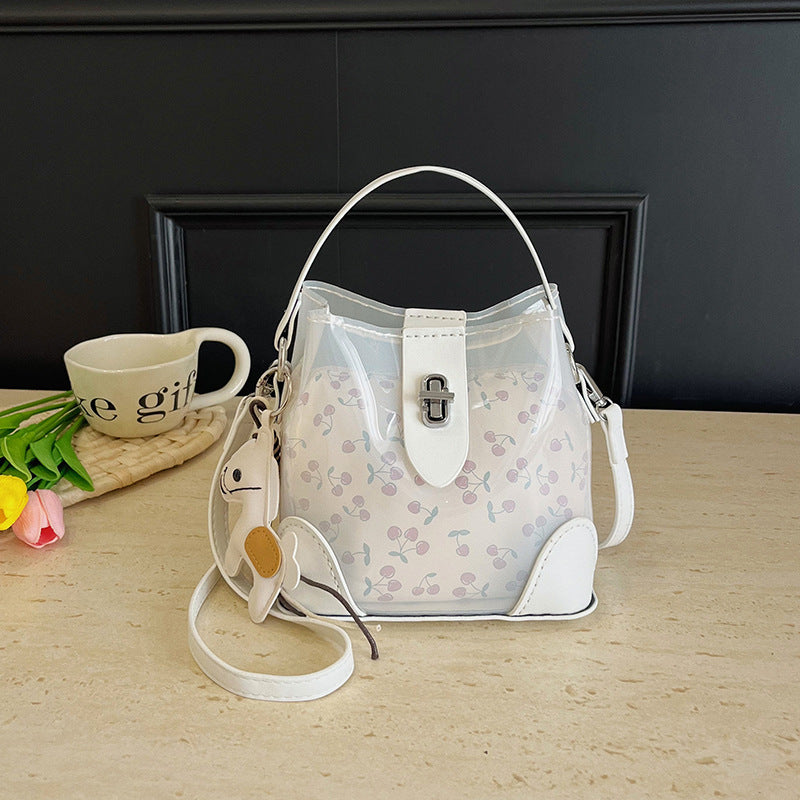DIY Transparent Cherry Print PVC Handbag Kit | Cute Sweet Crossbody Purse Craft Set with Video Tutorial