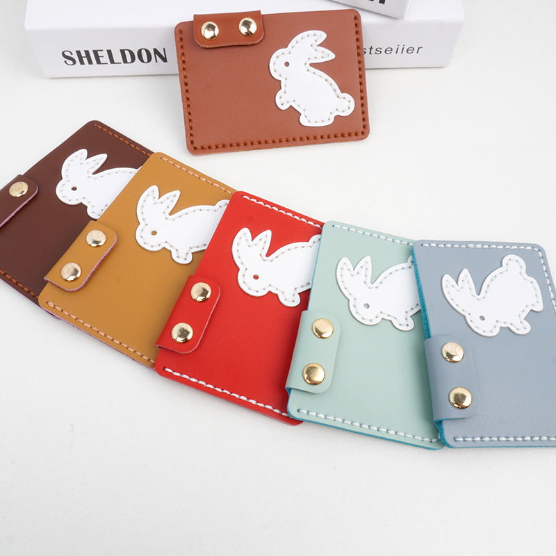 DIY Leather Bunny Wallet Kit – Handmade Colorful Leather Craft Wallet Set for Beginners