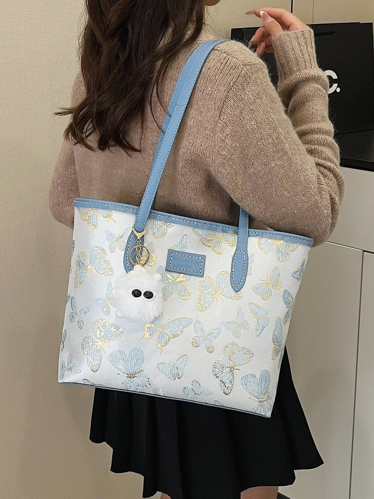 DIY Fabric Tote Bag Kit for Beginners | Handmade Shoulder Handbag Sewing Craft Set with Video Tutorial | Large Capacity DIY Bag