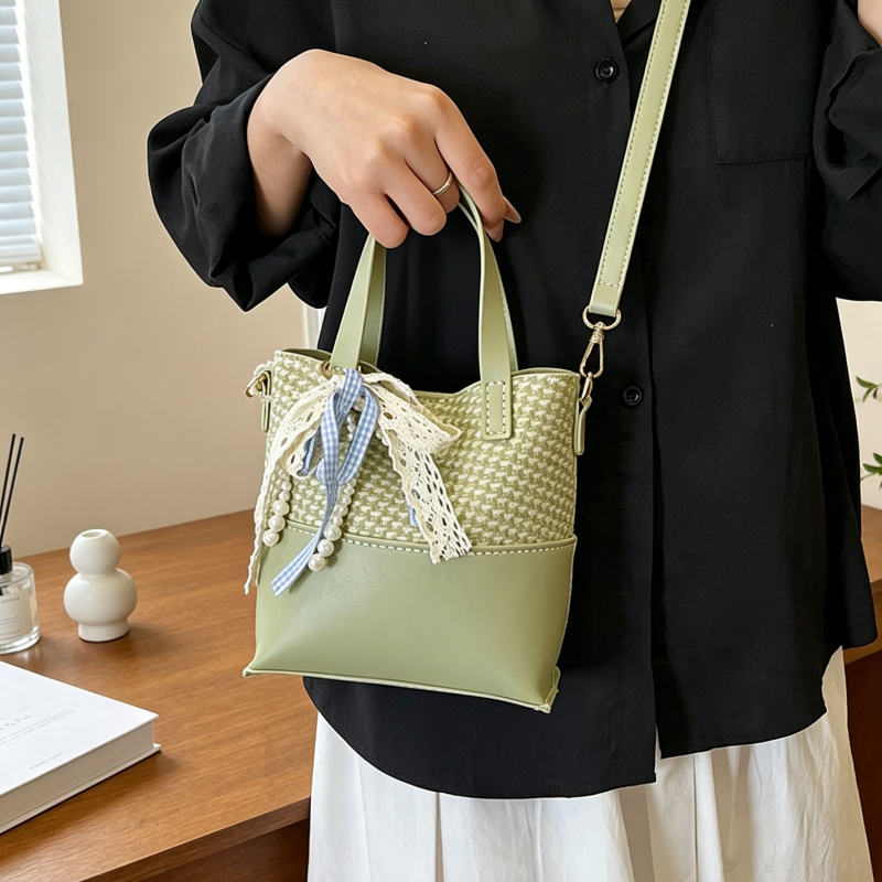 DIY PU Bucket Bag Kit for Beginners – Vintage Crossbody Shoulder Bag Making Kit