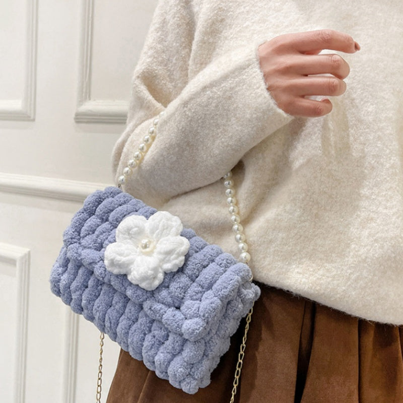 DIY Crochet Shoulder Bag Kit for Beginners – Handmade Yarn Crossbody Purse with Video Tutorial