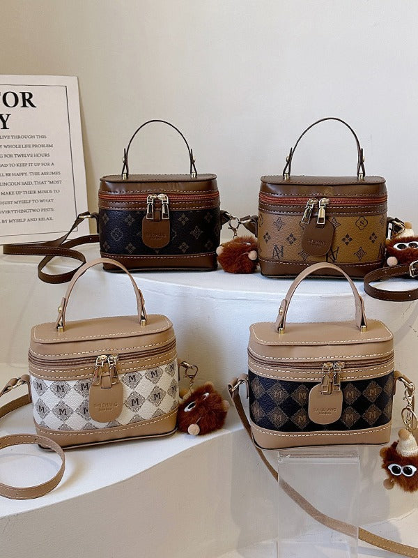 DIY PU Leather Handbag Kit for Beginners – Handmade Crossbody Shoulder Bag Sewing Kit with Pre-Cut Materials & Video Tutorial