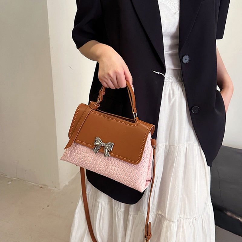 DIY PU Leather Handbag Kit for Beginners – Handmade Shoulder Bag Sewing Set with Video Tutorial, Crossbody Tote Craft Gift