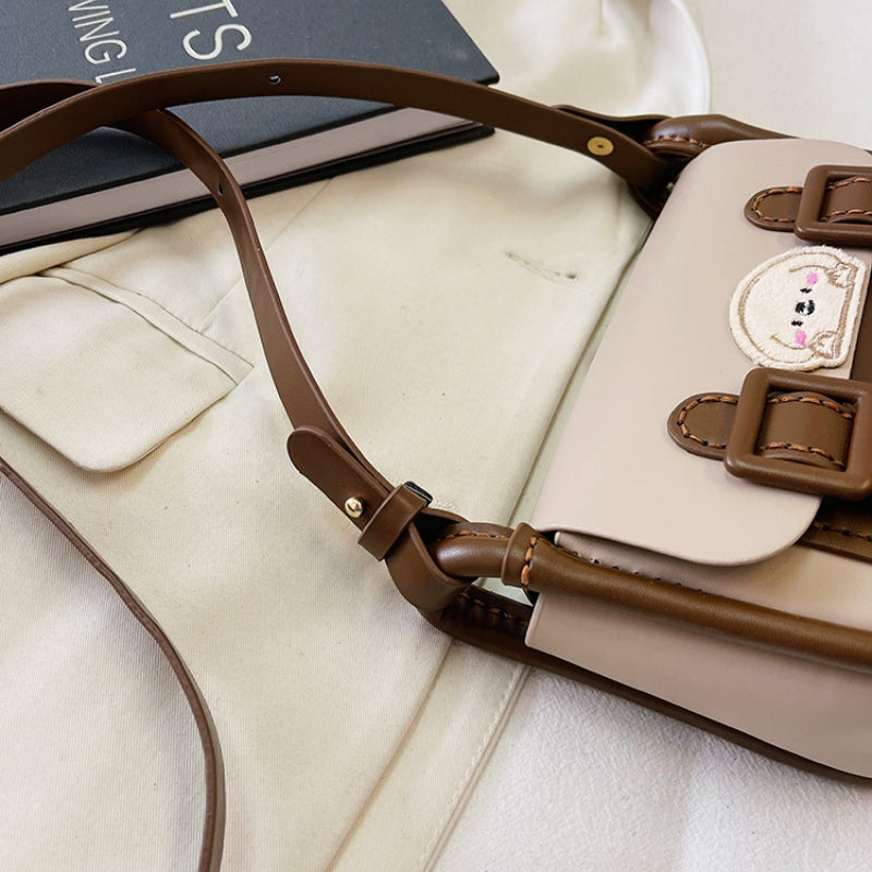 DIY PU Leather Crossbody Bag Kit for Beginners – Pre-Cut & Pre-Punched Sewing Craft Set with Video Tutorial, Handmade Gift Bag Kit