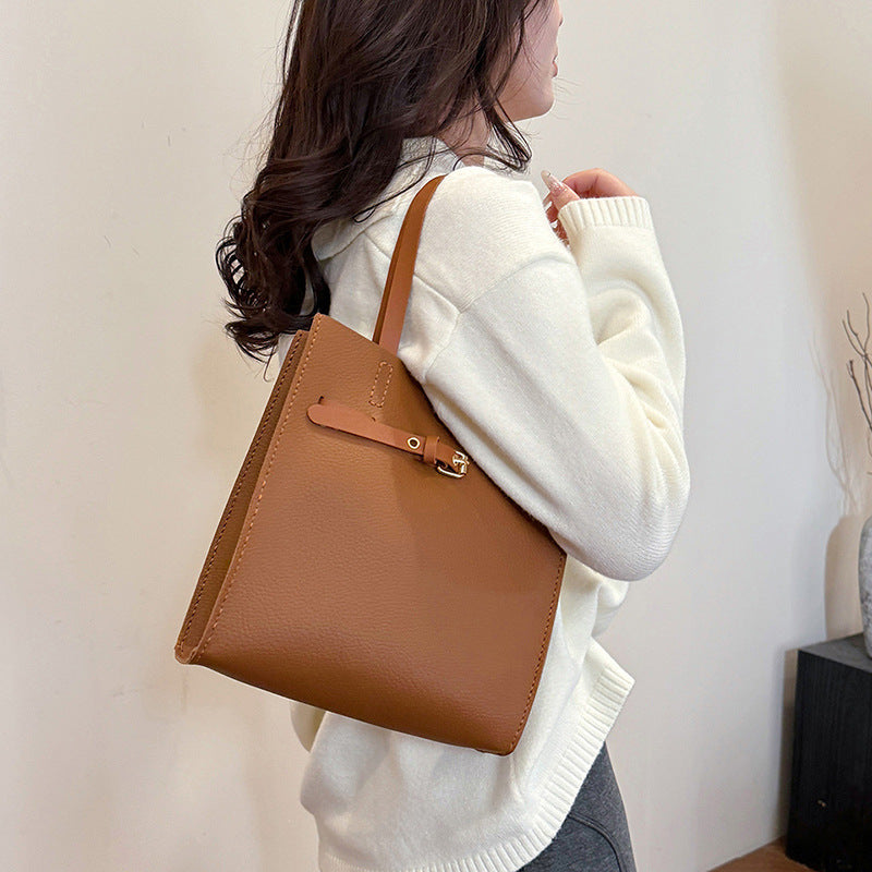 DIY Leather Shoulder Bag Kit for Beginners | Handmade PU Leather Tote Bag Sewing Craft Set with Video Tutorial Gift for Her