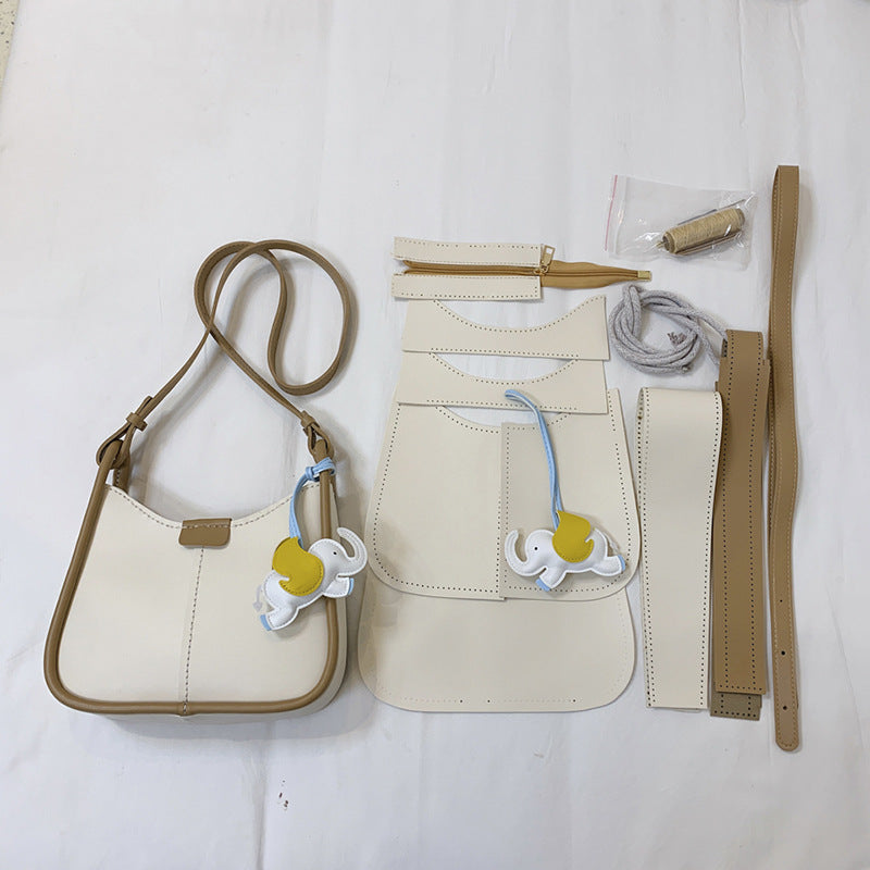 DIY Handmade PU Leather Handbag Kit – Beginner-Friendly Sewing Set with Pre-Cut Materials & Step-by-Step Video Tutorial