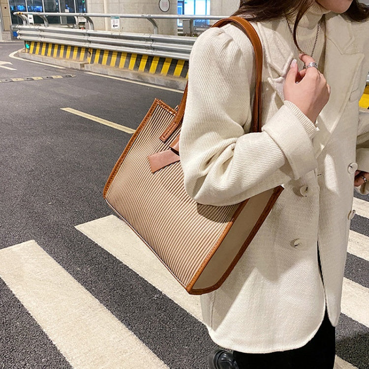 DIY Large PU Leather Handbag Kit for Beginners – Handmade Shoulder Tote Sewing Kit with Video Tutorial & Complete Materials