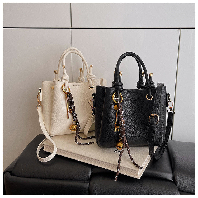 DIY PU Leather Handbag Kit for Beginners – Pre-Cut Sewing Craft Bag with Video Tutorial, Shoulder Crossbody Tote Purse Gift Kit