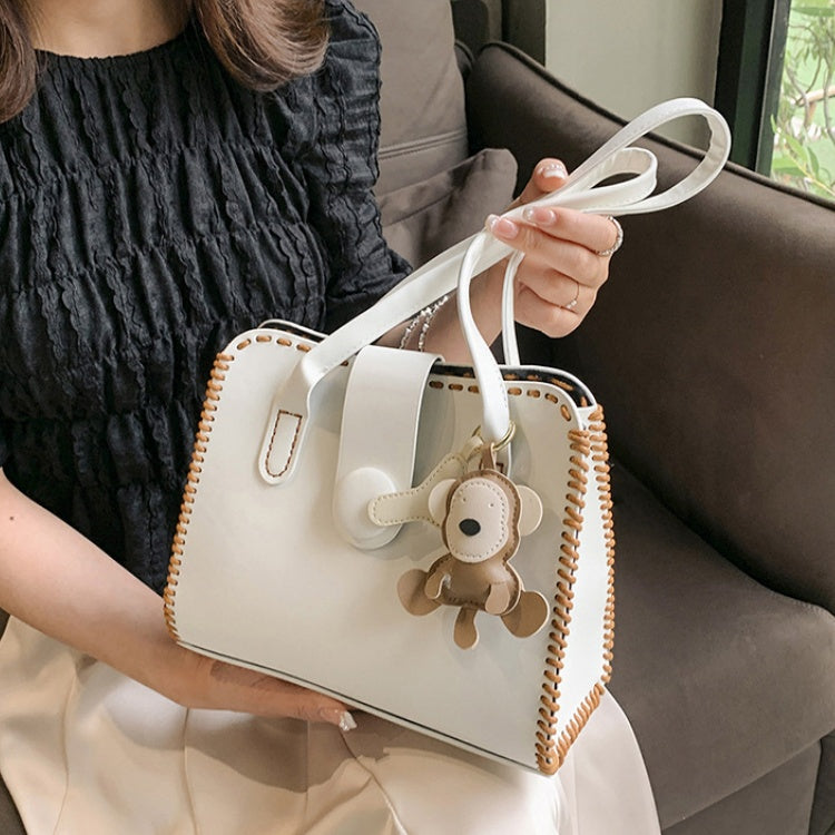 DIY PU Leather Handbag Kit for Beginners – Pre-Cut Sewing Craft Set with Video Tutorial, Elegant Crossbody Shoulder & Handheld Bag DIY Kit