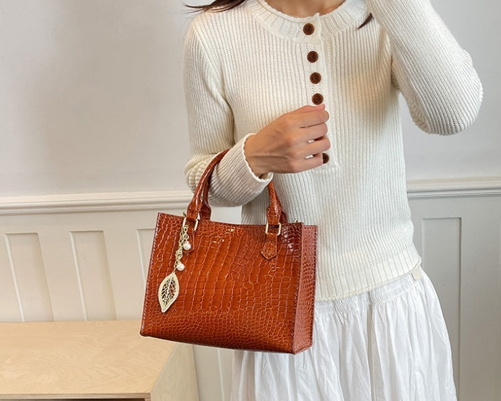 DIY PU Leather Handbag Kit | Handmade Crossbody Shoulder Tote Bag Craft Set for Beginners