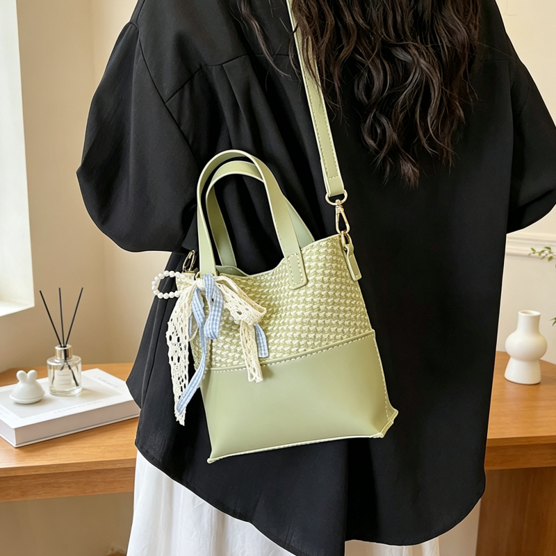 DIY PU Bucket Bag Kit for Beginners – Vintage Crossbody Shoulder Bag Making Kit