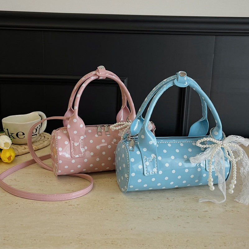 DIY Polka Dot PU Leather Handbag Kit | Beginner-Friendly Mini Tote & Crossbody Purse Craft Set with Video Tutorial
