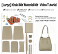 DIY Leather Bucket Bag Kit for Beginners – Genuine Leather Crossbody Purse Making Set with Video Tutorial & Complete Materials