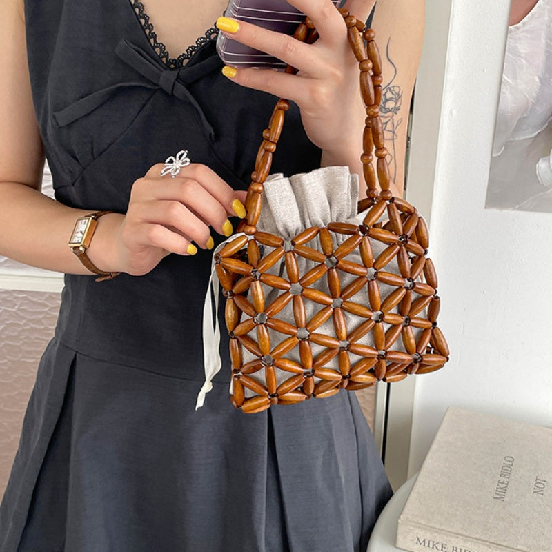 DIY Wooden Beaded Handbag Kit | Beginner-Friendly Handmade Shoulder Bag Craft Set with Video Tutorial