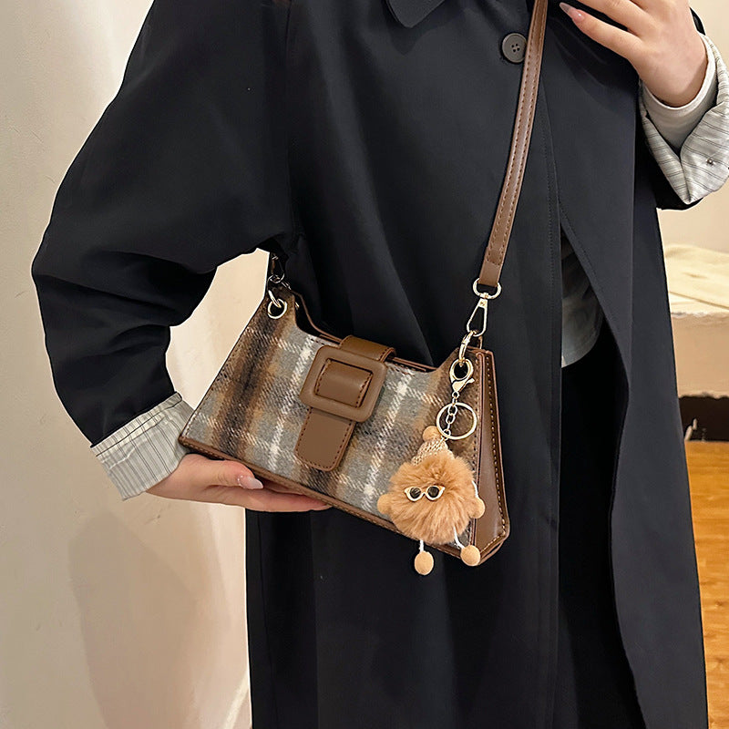 DIY PU Leather & Wool Felt Tote Bag Kit for Beginners – Pre-Cut Sewing Handbag Kit with Video Tutorial, Crossbody Shoulder Bag Craft Set