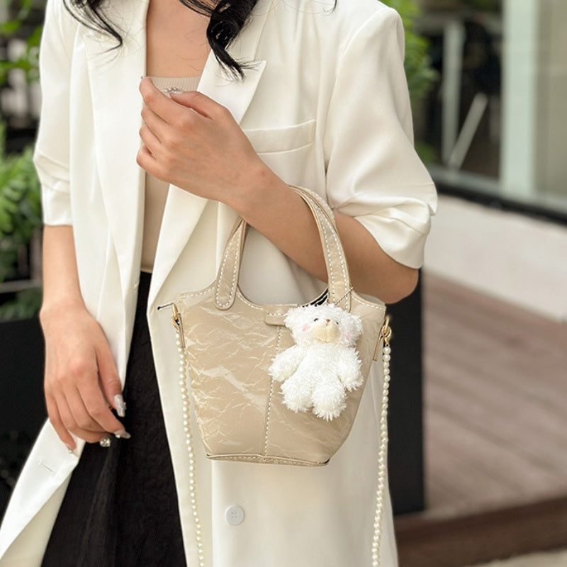 DIY PU Leather Crossbody Handbag Kit for Beginners – Handmade Purse Sewing Set with Video Tutorial, Shoulder Tote Craft Gift