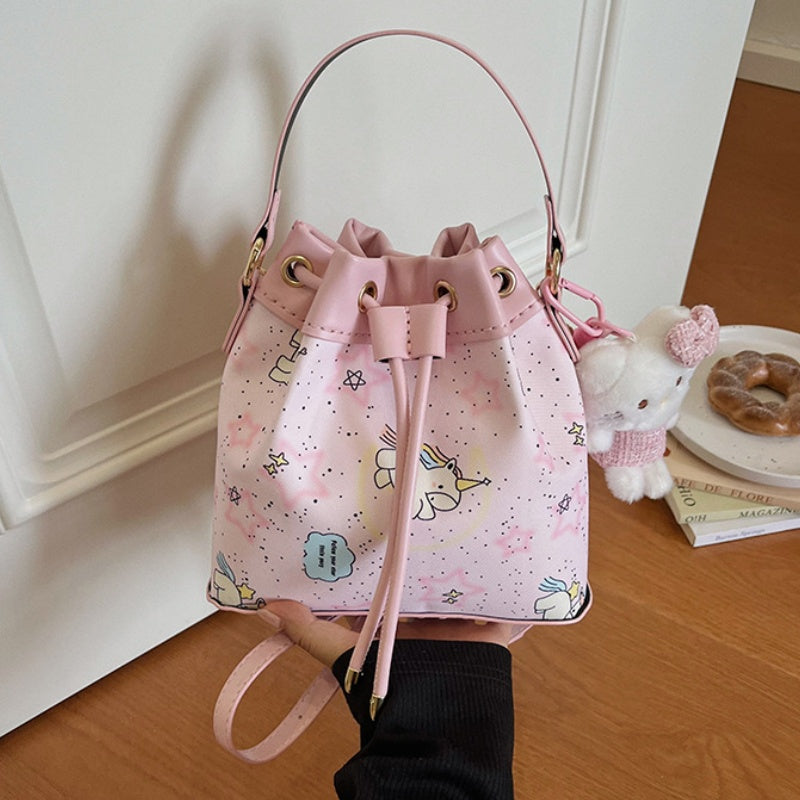 DIY Drawstring Bucket Bag Kit for Beginners – Cute PU Leather Crossbody Purse Making Set with Video Tutorial